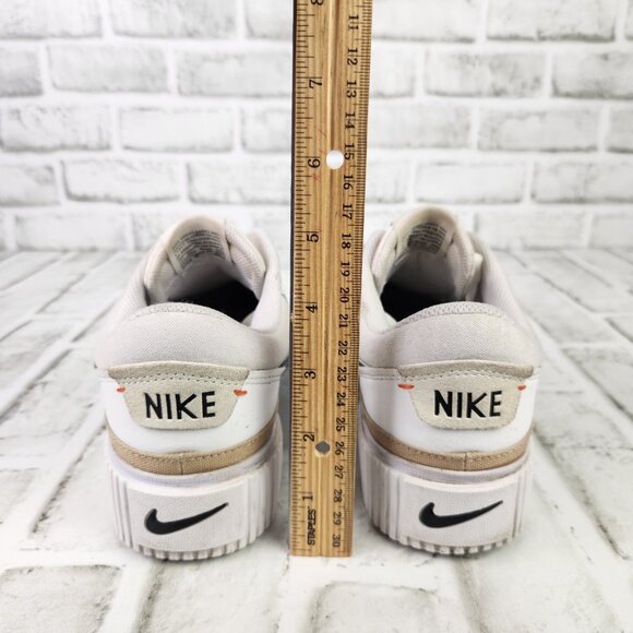 Nike Court Legacy Lift Low Women's Size 9.5 White Hemp Platform Shoes DM7590-100 - Picture 5 of 10